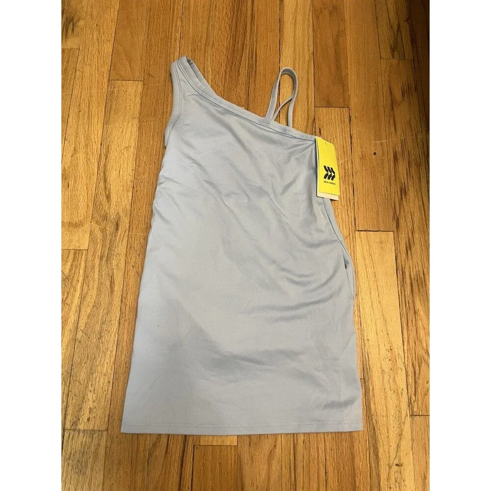 Girls' Asymmetrical Active Dress - All In Motion™ Light Blue XS (4/5)
